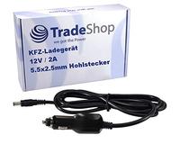 Trade-Shop Netzteil Ladegerät Ladekabel 12V 2A KFZ Adapter 5.5x2.5mm für Diverse LED-Controller RGB SMD LED Strip Philips Ledino 20W-Akkustrahler