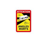 Tradercat Angles Morts Aufkleber für Wohnmobil LKW Bus Aufkleber Frankreich für toter Winkel Warntafel 25 x 17 cm Selbstklebend & Langlebig (3er Set Wohnmobil)