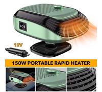Tragbar Akku Heizlüfter 150W 12V Kfz Auto Heizung Defroster Demister 11m²-20m²