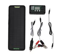 Tragbares Solar-Ladegerät für Autos - Maße 32 x 12 cm, maximale Effizienz 12 V 5 W, Krokodilklemme | Adapter für Starthilfe des Controllers, Werkzeug zur Vermeidung von Schäden