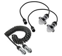 VSG24 Trailer Set Elite - Anhänger Verlängerungskabel für Rückfahrkamera & Rückfahrsysteme universell KFZ Kamera Kabel 4PIN / Polig für LKW Traktor Wohnwagen Anhängerkabel Wetterfest IP67 29104