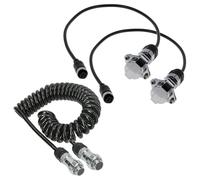 VSG24 Trailer Set Elite - Anhänger Verlängerungskabel für Rückfahrkamera & Rückfahrsysteme universell KFZ Kamera Kabel 4PIN / Polig für LKW Traktor Wohnwagen Anhängerkabel Wetterfest IP67 29104