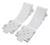 trailer parts4u 2X Unterlegkeile weiß Bremskeil mit Halter Keil für Anhänger Hemmschuh Domar Humbaur