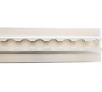 TRAILER POOL Airlineschiene 3.000 x 65 x 12 mm Aluminium quadratisch, aufgesetzt, innen/außen, 1-fach, 013 010 077