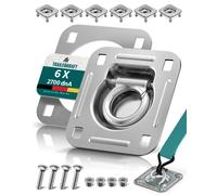 TRAILERKRAFT® Anhänger Zurrösen inkl. Schrauben [6er Set] Zurrmulden Silber