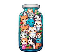 Transparenter 18X18 Lustiger Katzen Autoaufkleber