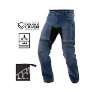 Trilobite Motorrad-Jeans Parado Doublelayer CE AAA Herren blau Regular Fit, Größe 38/34