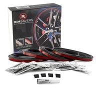 Trims4rims Felgenringe Felgenrandaufkleber Felgenschutz Styling Felgenschutzringe universal bis 24 Zoll (Schwarz)