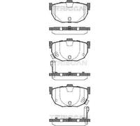TRISCAN Bremsbelagsatz, Scheibenbremse 8110 43026 für HYUNDAI KIA