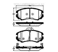 TRISCAN Bremsbelagsatz, Scheibenbremse 8110 43027 für HYUNDAI KIA
