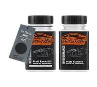 TRISTARcolor Autolack Lackstift Set für Dacia/ARO 676 Noir Metallic/Perlmutt Schwarz Metallic Basislack Klarlack je 50ml