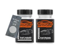 TRISTARcolor Autolack Lackstift Set für Dacia/ARO KQE Lightning Silver Metallic Basislack Klarlack je 50ml