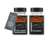 TRISTARcolor Autolack Lackstift Set für Dacia/ARO KQF Moonstone Grey Metallic Basislack Klarlack je 50ml