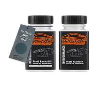 TRISTARcolor Autolack Lackstift Set für Dacia/ARO RNF Bleu Mineral Metallic/Mineral Blau Metallic Basislack Klarlack je 50ml