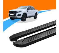 Trittbretter passend für Ford Ranger ab Baujahr 2015 ALMO Schwarz mit ABE