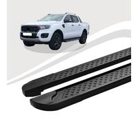 Trittbretter passend für Ford Ranger ab Baujahr 2015 ALMO Schwarz mIt ABE