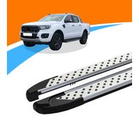 Trittbretter passend für Ford Ranger ab Baujahr 2015 ALMO Silber mit ABE
