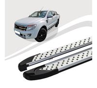 Trittbretter passend für Ford Ranger Model 2012 bis 2016 ALMO Silber mIt ABE