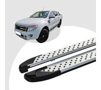 Trittbretter passend für Ford Ranger Model 2012 bis 2016 (Model: ALMO, Farbe: Si