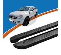 Trittbretter passend für Schweller Ford Ranger Model 2012 bis 2016 ALMO Schwarz