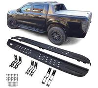 Trittbretter Schwarz gelocht passend für Ford Ranger T6 T7 T8 T9 auch Raptor