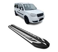 Trittbretter Schweller Seitenbretter für Fiat Doblo Maxi 2000-2010 Alu Schwarz
