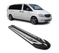 Trittbretter Schweller Seitenbretter für Mercedes Viano L3 2003-2014 Alu Schwarz