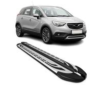 Trittbretter Schweller Seitenbretter für Opel Crossland X 2017-2024 Schwarz Alu