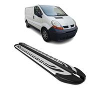 Trittbretter Schweller Seitenbretter für Opel Vivaro 2001-2014 L1 Schwarz Alu