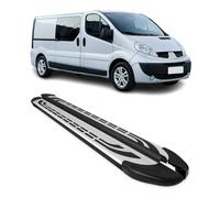 Trittbretter Schweller Seitenbretter für Opel Vivaro 2001-2014 L2 Schwarz Alu