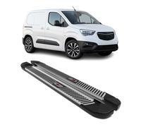 Trittbretter Seitenbretter Schweller für Opel Combo 2018-2025 Kurzer Alu Schwarz