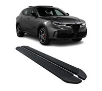 Trittbretter Seitenschweller für Alfa Romeo Tonale 2022-2026 Alu Schwarz 2 tlg