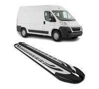 Trittbretter Seitenschweller für Citroen Jumper 2006-2013 Mittel L2 Alu Schwarz