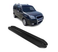 Trittbretter Seitenschweller für Fiat Doblo L1 Kurzer 2000-2010 Alu Schwarz 2tlg