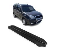 Trittbretter Seitenschweller für Fiat Doblo Maxi 2000-2010 Alu Schwarz Grau