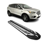 Trittbretter Seitenschweller für Ford Kuga II ST-Line 2016-2019 Silber Schwarz