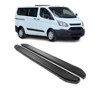 Trittbretter Seitenschweller für Ford Transit Custom 2013-2023 L1 Alu Schwarz 2x