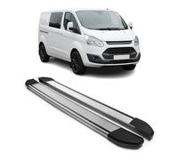 Trittbretter Seitenschweller für Ford Transit Custom 2013-2023 L2 Alu Grau 2 tlg