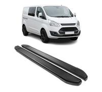 Trittbretter Seitenschweller für Ford Transit Custom 2013-2023 L2 Alu Schwarz 2x