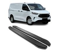 Trittbretter Seitenschweller für Ford Transit Custom 2023-2026 L1 Schwarz Alu 2x