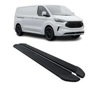 Trittbretter Seitenschweller für Ford Transit Custom 2023-2026 L2 Alu Schwarz 2x