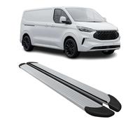 Trittbretter Seitenschweller für Ford Transit Custom 2023-2026 L2 Alu Silber 2x
