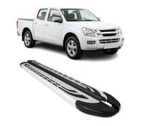 Trittbretter Seitenschweller für Isuzu D-Max DoubleCab 2002-2012 Alu Grau
