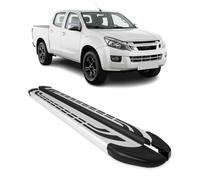 Trittbretter Seitenschweller für Isuzu D-Max DoubleCab 2012-2019 Alu Grau