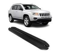 Trittbretter Seitenschweller für Jeep Compass 2011-2016 Aluminium Schwarz 2tlg