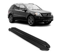 Trittbretter Seitenschweller für Mercedes M Klasse W164 2006-2011 Schwarz Alu