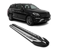 Trittbretter Seitenschweller für Mercedes M Klasse W166 2011-2015 Schwarz Alu