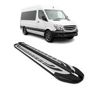 Trittbretter Seitenschweller für Mercedes Sprinter W906 2006-2018 L2 Schwarz Alu