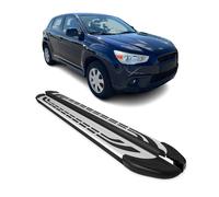 OMAC Trittbretter Seitenschweller Kompatibel mit Mitsubishi ASX 2010-2022 Alu Schwarz Grau 2tlg