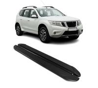 Trittbretter Seitenschweller für Nissan Terrano 2012-2020 Aluminium Schwarz 2tlg